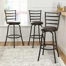 Add a contemporary spin to your kitchen with the harley metal swivel stools by inspire q modern. Bar Stools Set Of 3 Swivel Bar Stools With Backs Round Metal Barstool Chairs Ebay