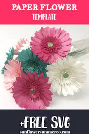 How To Make Paper Gerbera Daisies Paper Flower Tutorial Paper Flowers Free Paper Flower Templates