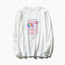 Submitted 4 years ago * by spankindabagel. Kawaii Japanese Unicorn Milk Tshirt Women Vintage Aesthetic Korean Style Harajuku Plus Size Cotton Long Sleeve Streetwear Tees Buy At The Price Of 7 65 In Aliexpress Com Imall Com