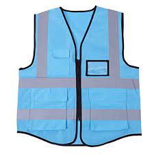 Wearing the best safety vest at work can make a huge difference in your safety. High Visibility Safety Vest Breathable Mesh Zipper Front Reflective Vest With Pockets Blue Buy Online In Maldives At Maldives Desertcart Com Productid 68899007