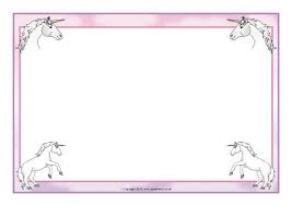 Unicorn Themed A4 Page Borders Sb11633 Page Borders Borders Free Printable Unicorn