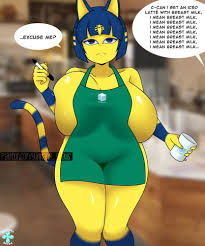 Post 4902021: Animal_Crossing Ankha iced_latte_with_breast_milk meme  Starbucks that-girl-whodraws yukihana_draws