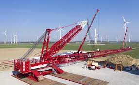 A crawler crane, equipped with rotating superstructure, main boom, auxiliary jib and winch. Liebherr Lr 1800 1 0 Crawler Crane Has Debut In The Wind Gallery Heavy Lift News