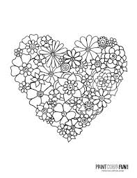 The spruce / wenjia tang take a break and have some fun with this collection of free, printable co. 20 Floral Heart Coloring Pages Print Color Fun