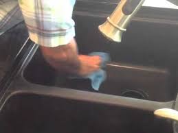 black granite composite sink cleaning