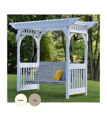 No one else will have a swing, chair, rocker or other. Amish Gardens Vinyl Swing Arbor Outdoorpolyfurniture
