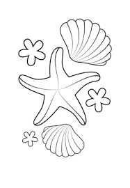 Starfish And Shells Coloring Page From Starfish Category Select From 24848 Printa Mermaid Coloring Pages Free Printable Coloring Free Printable Coloring Pages