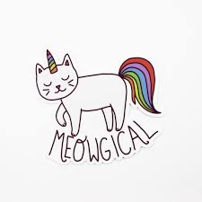 Meowgical Cat Vinyl Sticker Unicat Unikitty Unicorn Caticorn Meow Laptopsticker Catlady Catlover Unicorn Drawing Cute Animal Drawings Unicorn Cat