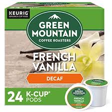 Light roast, medium roast, dark roast, espresso coffee, regular coffee, flavored coffee, caffeinated, decaf. Green Mountain Coffee Roasters French Vanilla Decaf Single Serve Keurig K Cup Pods Flavored Light Roast Coffee 24 Count Amazon Com Grocery Gourmet Food