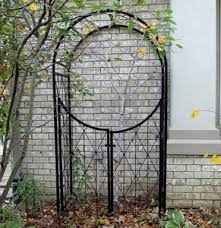 Arbors, gates, tables and chairs and all other items constructed from this material are sturdy and are often painted to preserve the finish. Lot Art Wrought Iron Arbor Gate
