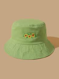 Daisy Embroidery Bucket Hat Shein Usa Trendy Hat Outfits With Hats Cute Hats