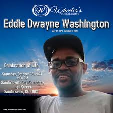 Wheeler's Funeral Home announces services for Mr. Eddie Dwayne Washington.  Public viewing will be held