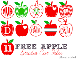 11 Free Apples Studio Files Silhouette Project Idea Silhouette School Apple Silhouette Silhouette Cameo Projects