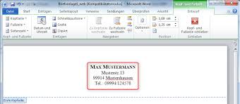 Briefkopf vorlage word 2010 download. Microsoft Word Briefkopf Briefvorlage Erstellen Und Gestalten Supportnet