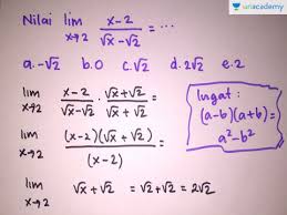 Cara cepat menyelesaikan soal limit bentuk akar, matematika sma. Cara Mengerjakan Limit Akar Masnurul