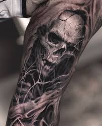 Darwin Enriquez Skull Sleeve Tattoos Evil Skull Tattoo Last Rites Tattoo