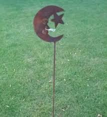 Hier finden sie gartendeko aus metall, holz, eisen, glas kleinanzeigen in kronach. Gartendeko Edelrost Mond Gartenstecker Aus Metall H120cm Deko Eisen Garten Sino Han Shop