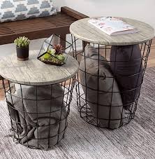 Nesting Cage Coffee Table With Storage In 2020 Farm House Living Room Lavish Home Living Room Diy