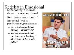 Materi pengertian kedekatan emosional : Persahabatan Oleh Suci Marini N Apa Persahabatan Menurut