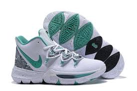 Black And Green Nike Basketball Shoes Nike Kyrie 5 Unveiled Pe White Mint Green Black Basketball Shoes Black Basketball Shoes Nike Kyrie White Basketball Shoes