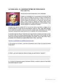 Biografia De Frida Kahlo Completa La Casa Azul Casa De Frida Kahlo Trabajos Hojas De Trabajo De Ele Gratuitas Lectura De Comprension Comprension Lectora Comprension Lectora Para Secundaria