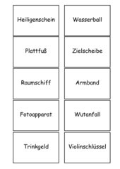Wortlisten für scharade (teil 2). Deutsch Arbeitsmaterialien Pantomime 4teachers De