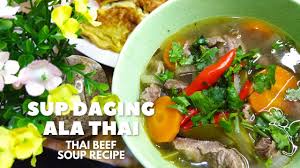 Resepi sup daging ala thai. Sup Daging Ala Thai Thai Beef Soup Recipe Youtube