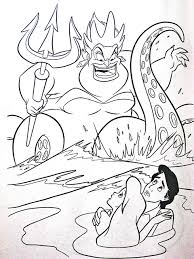 Princess ariel yearns for human life and falls in love with prince eric, and after a twist and turn, the film has a happy ending. Little Mermaid Coloring Pages Ursula Novocom Top