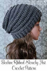 Crochet Pattern Easy Crochet Pattern Crochet Slouchy Hat Etsy Crochet Slouchy Beanie Pattern Ribbed Crochet Slouchy Hat Crochet Pattern
