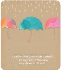 We had open umbrellas all over the room. Umbrella Baby Shower Invitations Ideas