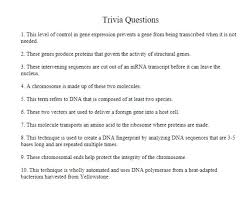 Our online heat trivia quizzes can be adapted to suit your requirements for taking some of the top heat quizzes. Solved Trivia Questions 1 This Level Of Control In Gene Chegg Com