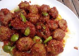 Resep Sambal Goreng Bakso Pete Oleh Eunike Lala Maranata Recipe Resep Makanan Makanan Resep