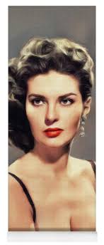 Lynn Cartwright, Vintage Actress Yoga Mat by Esoterica Art Agency