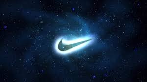 Glow In The Dark Blue Nike Logo In Galaxy Backgrounds For Iphone Screensaver Hd Wallpapers Hd Wallpape Nike Logo Wallpapers Nike Wallpaper Cool Nike Wallpapers