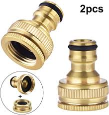 Natuce 2 Piece Adaptateur Pour Robinet De Tuyau D Arrosage 1 2 Pouces A 3 4 Pouces Nez De Robinet Laiton Femelle Raccord Filete Pour Robinet De Cuisine Et De Jardin Amazon Fr Jardin