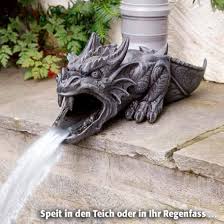 Regenspeier Drache Fur Regenfallrohr Von Gartner Potschke Wasser Im Garten Drachen Gartenfiguren