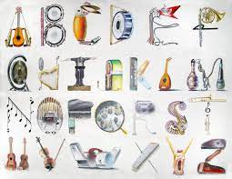 Musical illustrated alphabet by german p. James L Johnson Fine Art And Illustration 01 2000 Graphics Inspiration Music Room Art Alphabet Photography