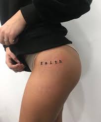 40 Awesome Minimalist One Word Tattoo Ideas Millions Grace Bikini Line Tattoo Thigh Tattoo Bikini Line Tattoo Ideas