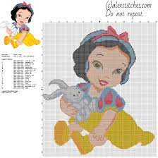 Collection by christine chouest • last updated 7 weeks ago. Disney Baby Princess Snow White Free Cross Stitch Pattern 138x159 Stitches 18 Dmc Threads Disney Cross Stitch Cross Stitch Disney Cross Stitch Patterns