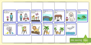 Preposition worksheets and activities for young learners. Preposition Picture Description Cards Teacher Made