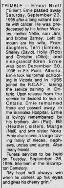 Obituary for Ernest Brett TRIMBLE
