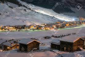 One of the largest and highest ski areas in the region, actually based on three original villages spread out along three miles of road. Lombardy Ski Village At Night Winter Scenery Livigno Italy Stock Photo Picture And Royalty Free Image Image 73247758