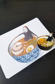Studio Ghibli Spirited Away No Face Ramen Bath Pin Hard Enamel Pin Gold Pin Food Illustration Pin Studio Ghibli Spirited Away Studio Ghibli Ghibli