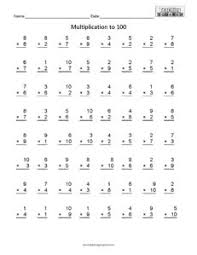 Subtraction worksheets 100 problems google search from math facts worksheets, source:pinterest.com. Multiplication Facts 1 To 100 Teaching Squared