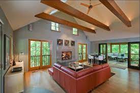 Captivating Vaulted Ceiling Design Ideas For Living Room 33 Beams Living Room Ceiling Lights Living Room Ceiling Beams Living Room