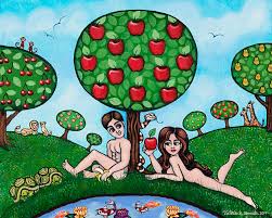 Adam and Eve The Naked Truth Painting by Victoria De Almeida
