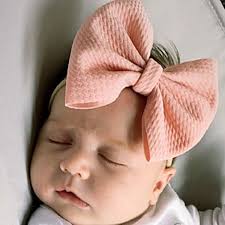 Newborn Oversized Bow With Nylon Headband Soft Nude Hairband Messy Bows Infant Baby Girl Headbands Bebes Turban Baby Haarbandjes Aliexpress