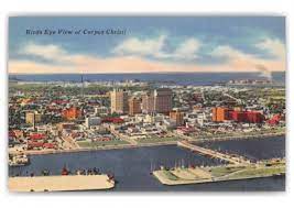 The city's political boundaries encompass nueces bay and corpus christi bay. Corpus Christi Texas Birds Eye View Vintage Grusskarten Echte Postkarten Online Versenden