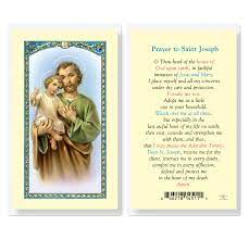 Glory be to the father, and to the son, and to the holy spirit. St Joseph And Child Holy Card Prayer Laminated 2 1 2 X 4 1 2 Italy E24638 F C Ziegler Company