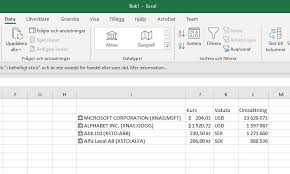 Aktueller kurs, historische charts, analystenchecks. Automatiska Aktiekurser I Excel Och Sheets Datorfel Se
